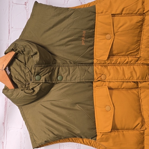 Prana Duck Down Timber Trail Vest Peat Colorblock Mens Size XL NWT - Picture 5 of 15